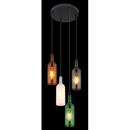 Globo 28048-4H - Ljuskrona med snöre LEVITO 4xE27/8W/230V