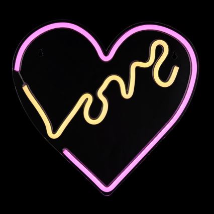 Globo - LED Neon väggdekoration LED/3W/USB hjärta