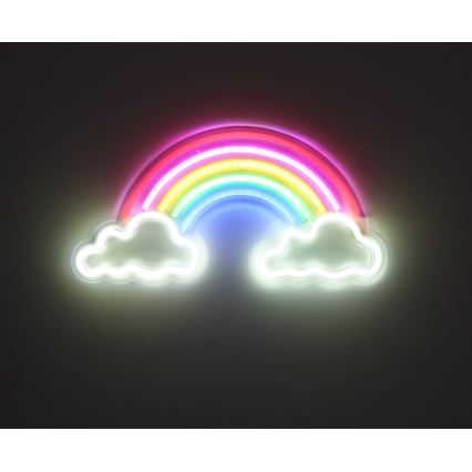 Globo - LED Neonväggdekoration LED/3W/USB regnbåge