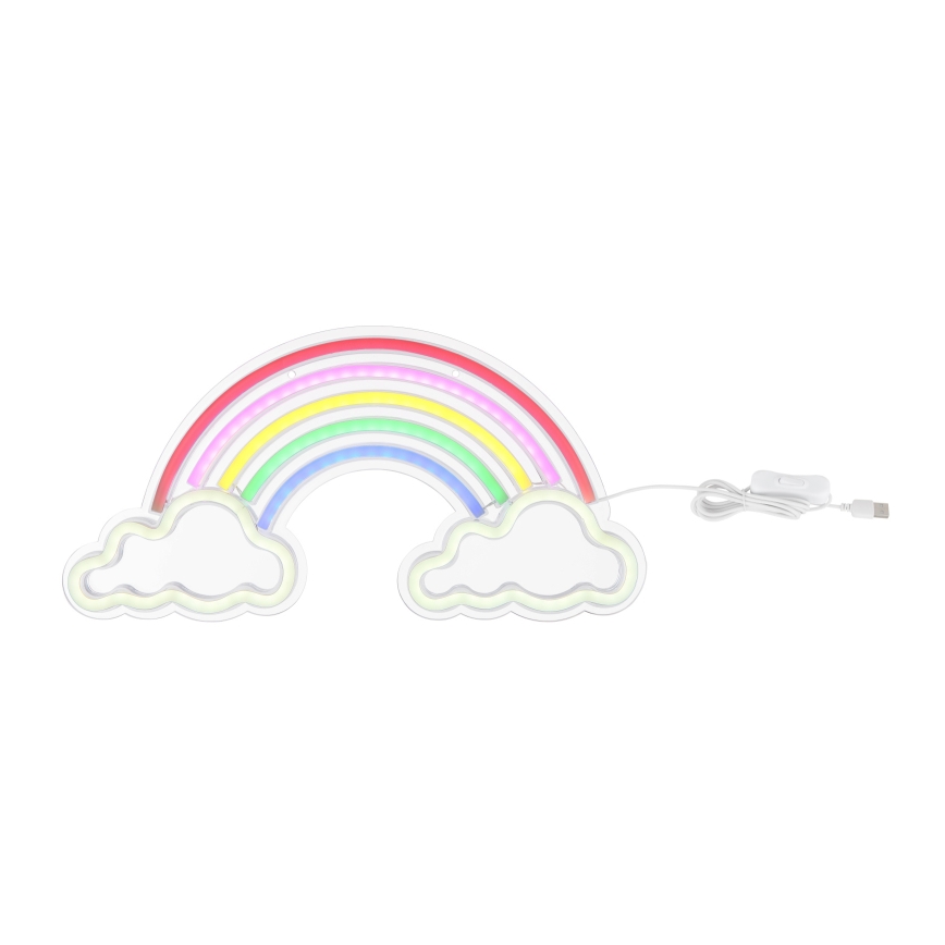 Globo - LED Neonväggdekoration LED/3W/USB regnbåge