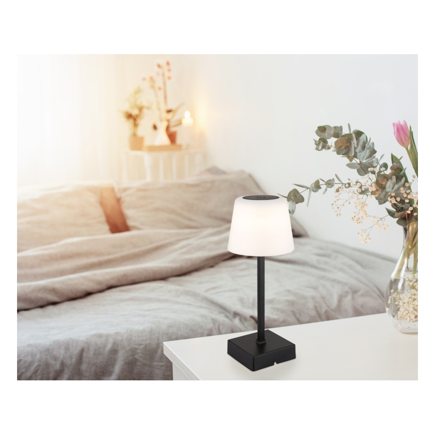 Globo - LED ljusreglerad bordslampa touch LED/2W/5V 3000/4500/6500K 800 mAh svart