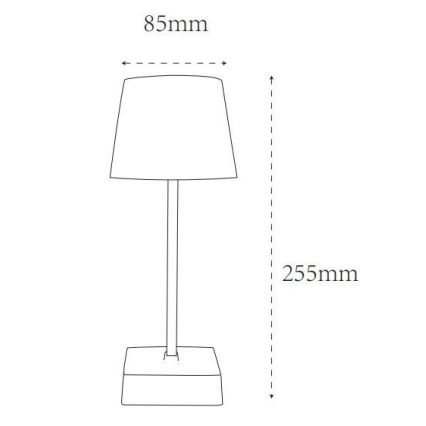Globo - LED ljusreglerad bordslampa touch LED/2W/5V 3000/4500/6500K 800 mAh svart