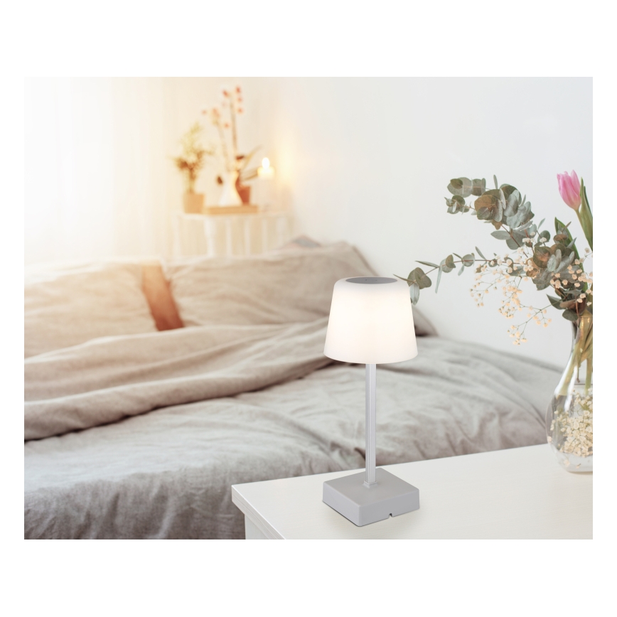 Globo - LED ljusreglerad bordslampa touch LED/2W/5V 3000/4500/6500K 800 mAh silver