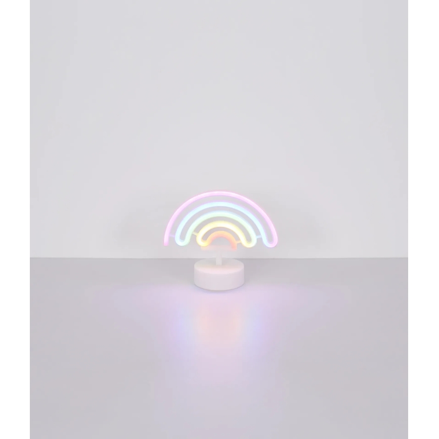 Globo - LED Neon bord dekoration LED/2W/3xAA regnbåge
