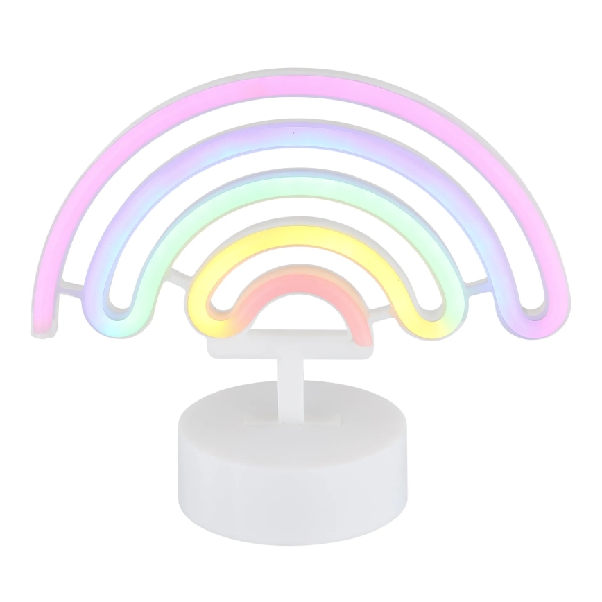 Globo - LED Neon bord dekoration LED/2W/3xAA regnbåge