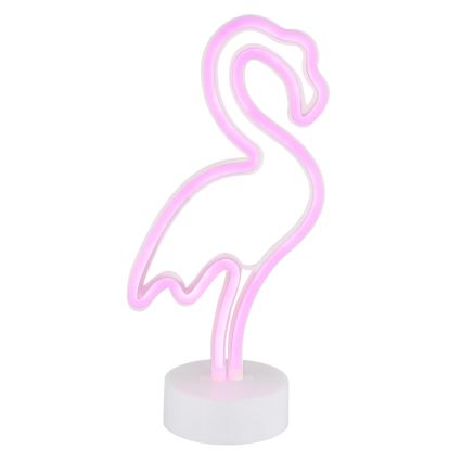 Globo - LED Neon bord dekoration LED/2W/3xAA flamingo