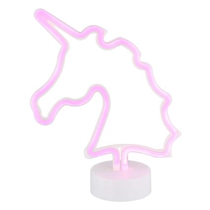 Globo - LED Neon bord dekoration LED/2W/3xAA enhörning