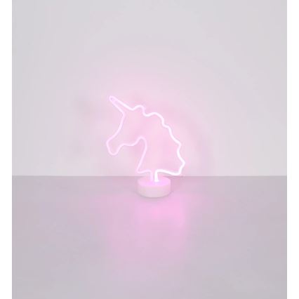 Globo - LED Neonbordslampa LED/2W/3xAA enhörning