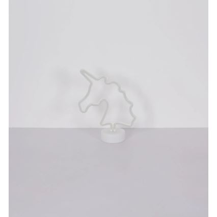 Globo - LED Neonbordslampa LED/2W/3xAA enhörning