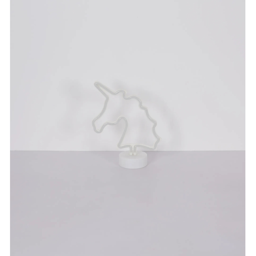 Globo - LED Neonbordslampa LED/2W/3xAA enhörning