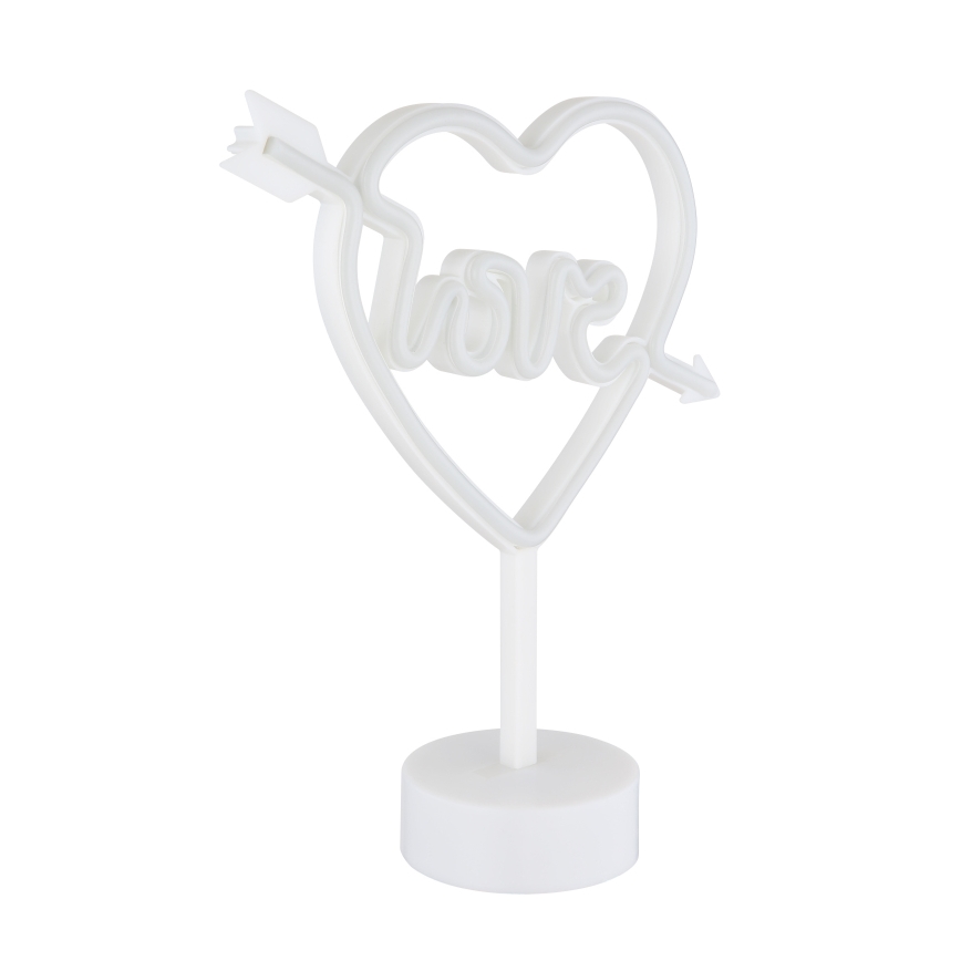 Globo - LED Neon bord dekoration LED/2W/3xAA hjärta