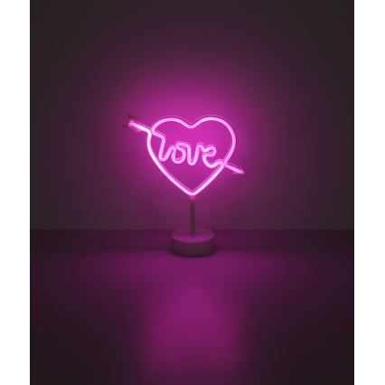 Globo - LED Neon bord dekoration LED/2W/3xAA hjärta