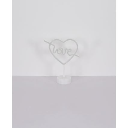 Globo - LED Neon bord dekoration LED/2W/3xAA hjärta