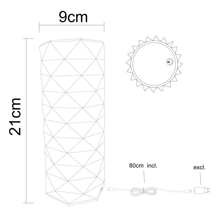 Globo - LED ljusreglerad bordslampa touch LED/1W/5V 2700/4000/6500K 800 mAh