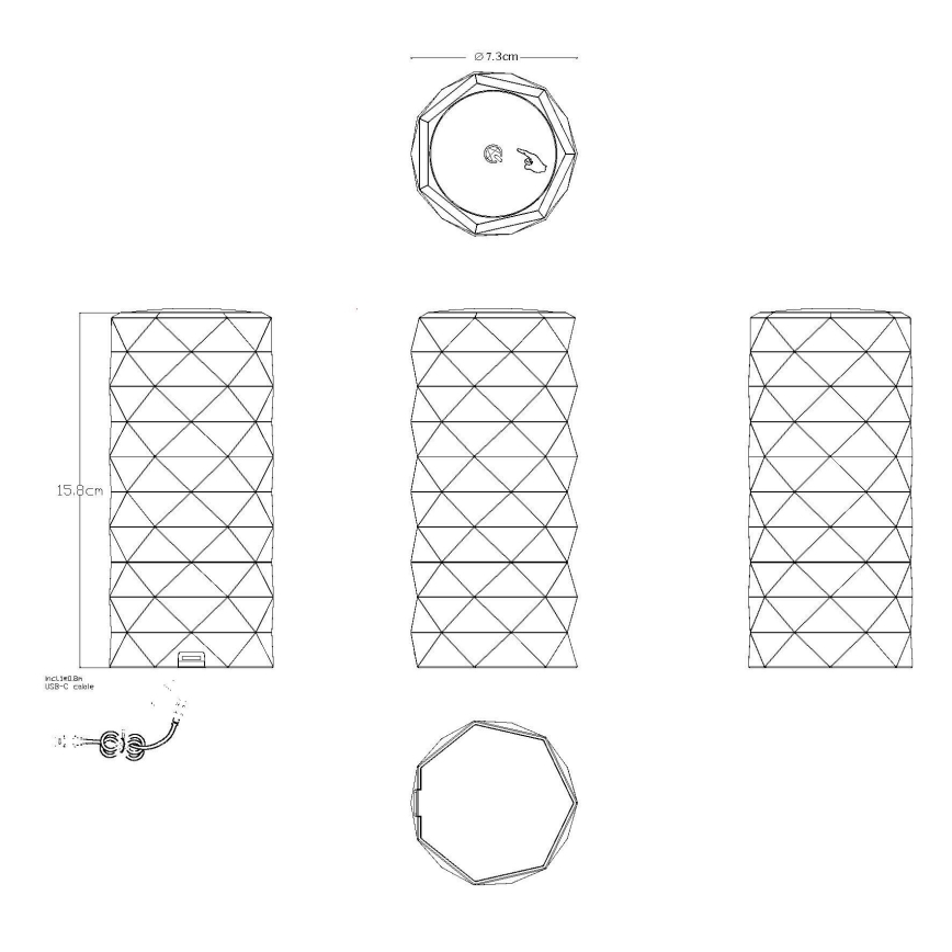 Globo - LED RGB Uppladdningsbar touchbordsljuslampa LED/0,6W/3,7V 500mAh