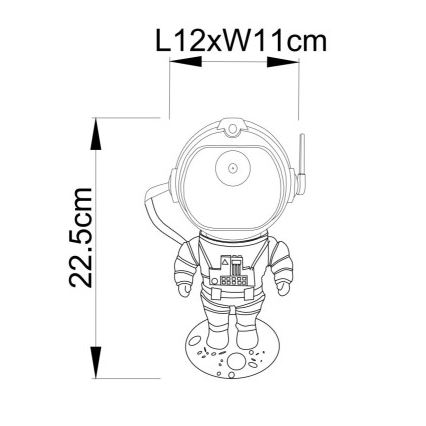 Globo - LED RGB Bordslampa LED/4,5W/5V astronaut silver