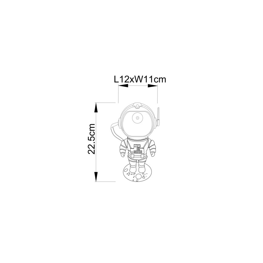 Globo - LED RGB Bordslampa LED/4,5W/5V astronaut silver