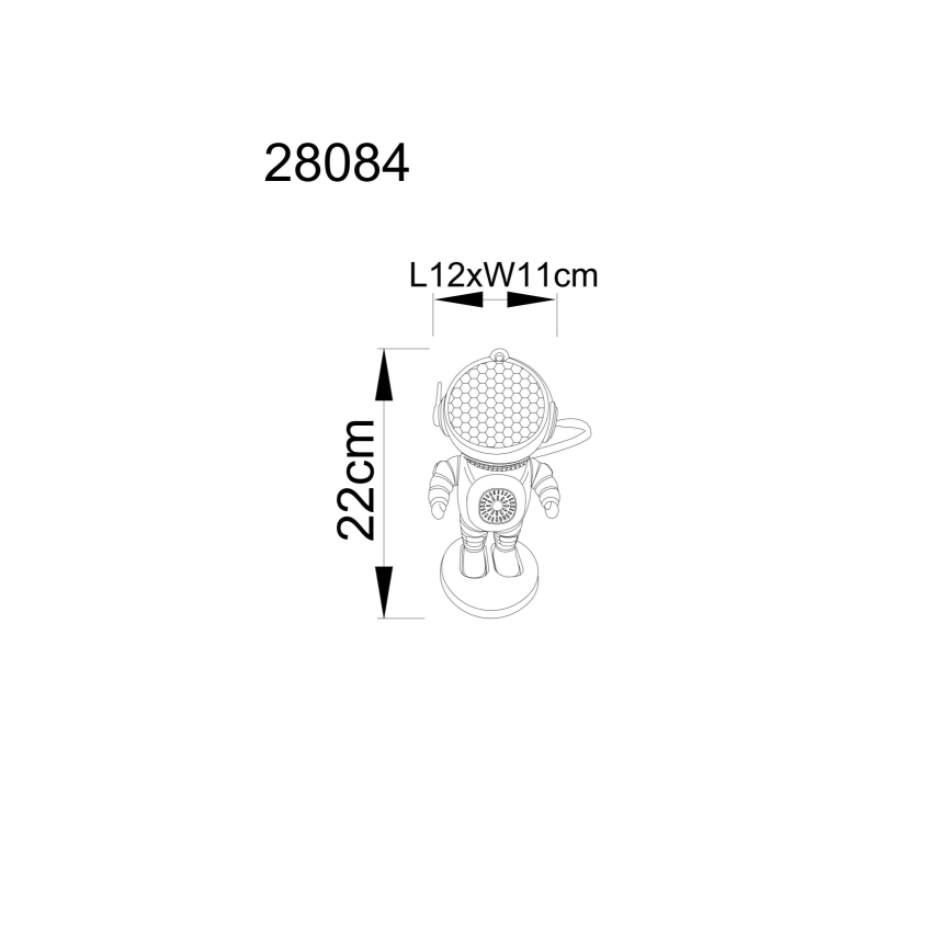 Globo - LED RGB Bordslampa LED/6W/5V astronaut vit