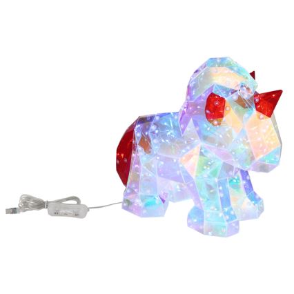Globo - LED Bordsdekoration LED/3W/5V USB enhörning