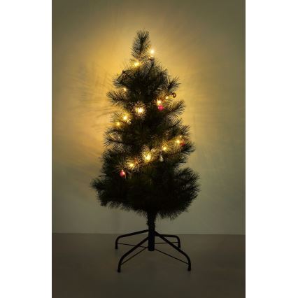 Globo - LED julkedja 20xLED/2xAA 2,2m varm vit