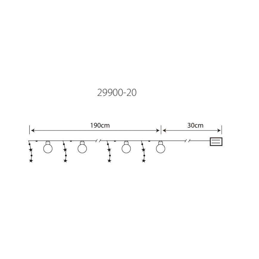 Globo 29900-20 - LED dekorkedja 20xLED/0,03W/2xAA