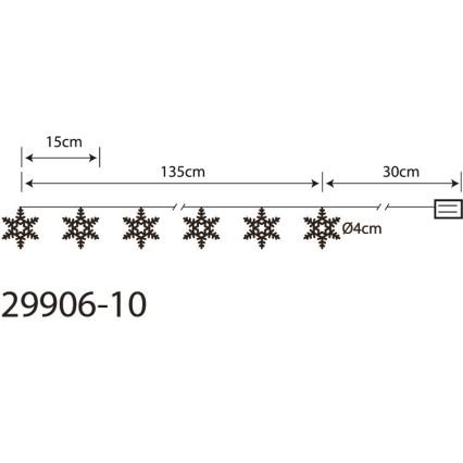 Globo 29906-10 - LED dekorkedja 10xLED/0,03W/2xAA