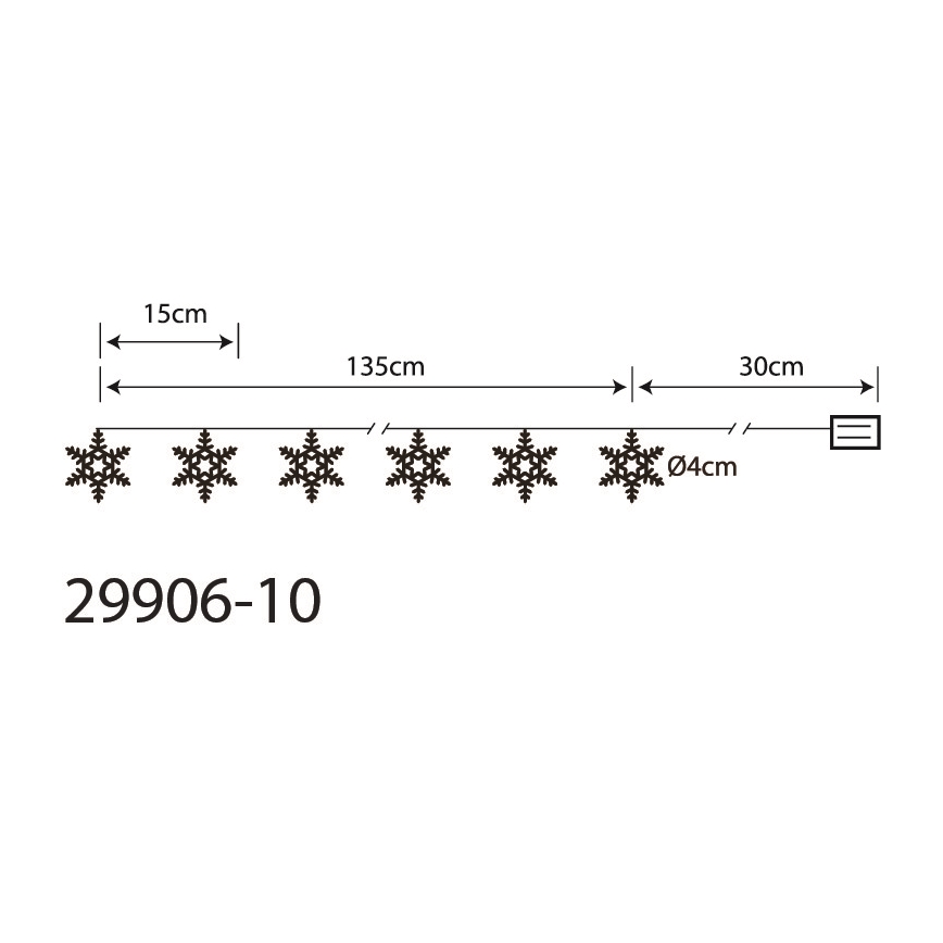 Globo 29906-10 - LED dekorkedja 10xLED/0,03W/2xAA