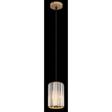 Globo - Ljuskrona med textilsladd 1xE27/60W/230V diameter 13,5 cm