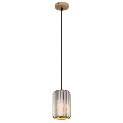 Globo - Ljuskrona med textilsladd 1xE27/60W/230V diameter 13,5 cm