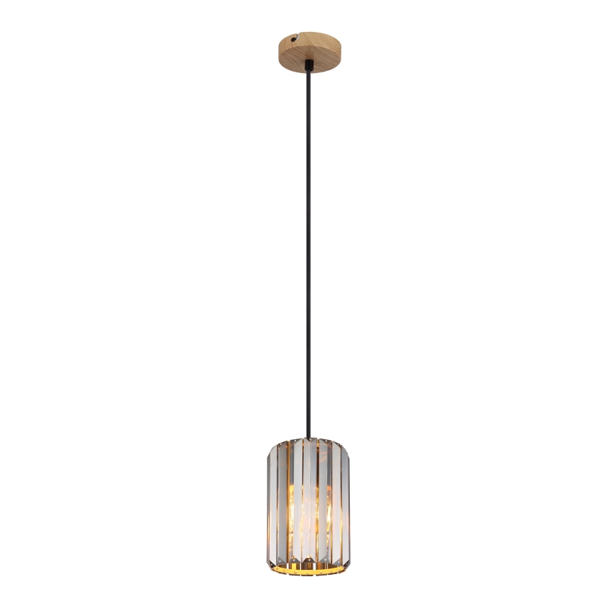 Globo - Ljuskrona med textilsladd 1xE27/60W/230V diameter 13,5 cm