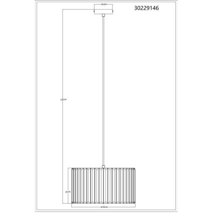 Globo - Ljuskrona med textilsladd 1xE27/60W/230V diameter 35 cm