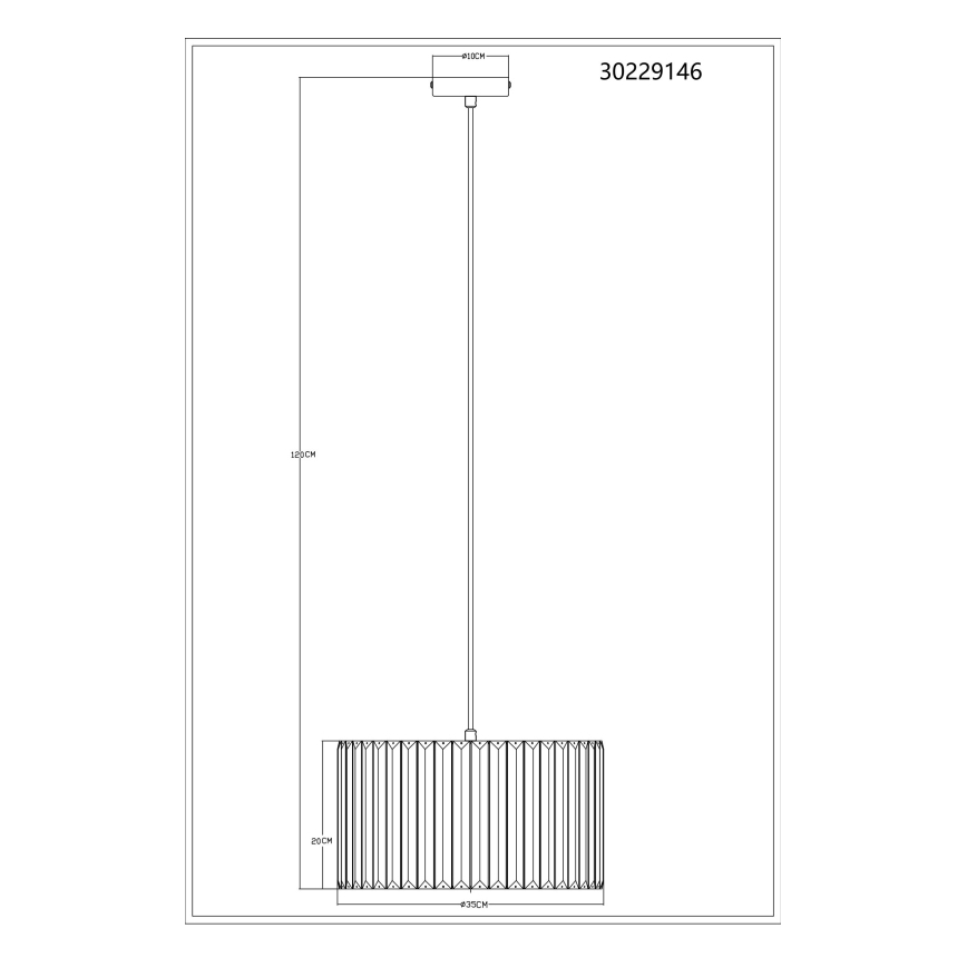 Globo - Ljuskrona med textilsladd 1xE27/60W/230V diameter 35 cm