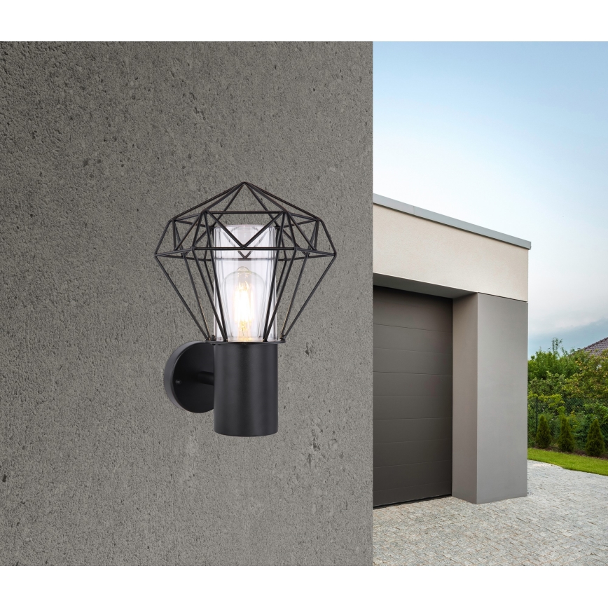 Globo 31355 - Utomhus Väggbelysning HORACE 1xE27/15W/230V IP44