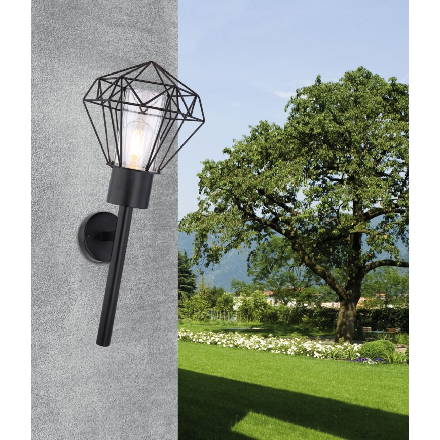 Globo 31355W - Utomhus Väggbelysning HORACE 1xE27/15W/230V IP44