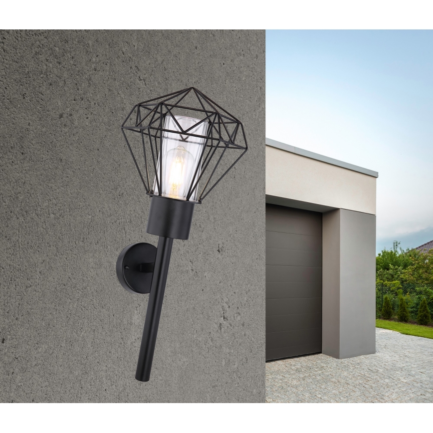 Globo 31355W - Utomhus Väggbelysning HORACE 1xE27/15W/230V IP44