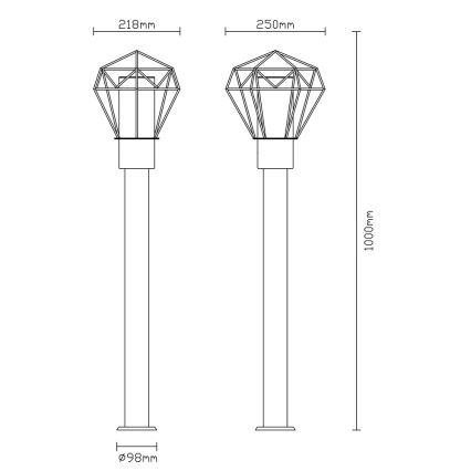Globo 31357 - Utomhuslampa HORACE 1xE27/15W/230V IP44