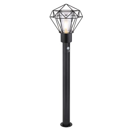 Globo 31357S - Utomhuslampa med sensor HORACE 1xE27/15W/230V IP44