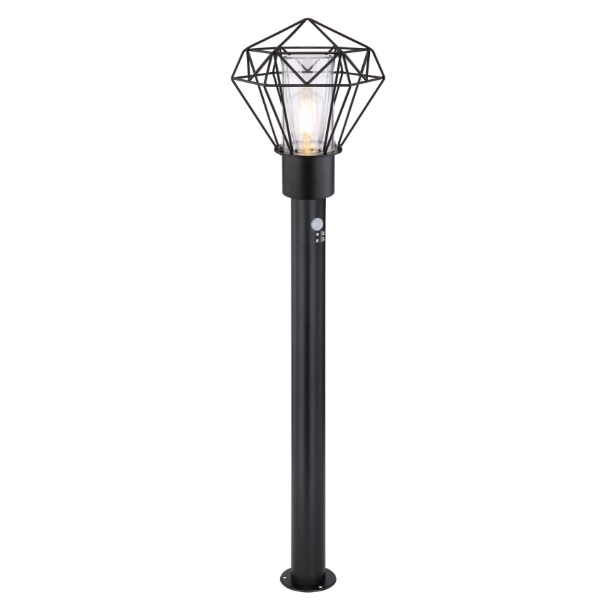 Globo 31357S - Utomhuslampa med sensor HORACE 1xE27/15W/230V IP44