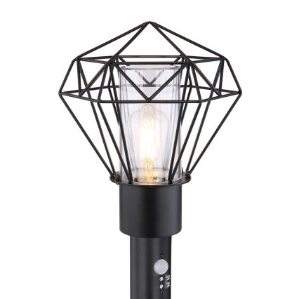 Globo 31357S - Utomhuslampa med sensor HORACE 1xE27/15W/230V IP44