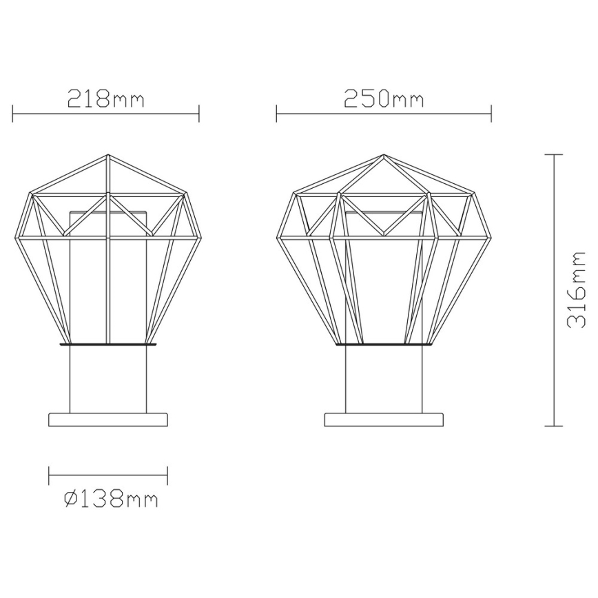 Globo 31358 - Utomhuslampa HORACE 1xE27/15W/230V IP44