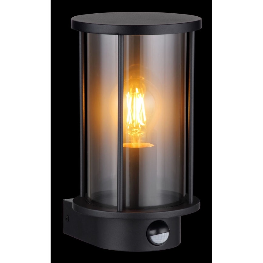 Globo - Utomhus vägglampa med sensor 1xE27/60W/230V IP54