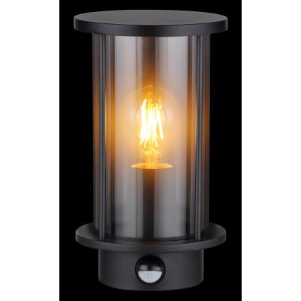 Globo - Utomhus vägglampa med sensor 1xE27/60W/230V IP54