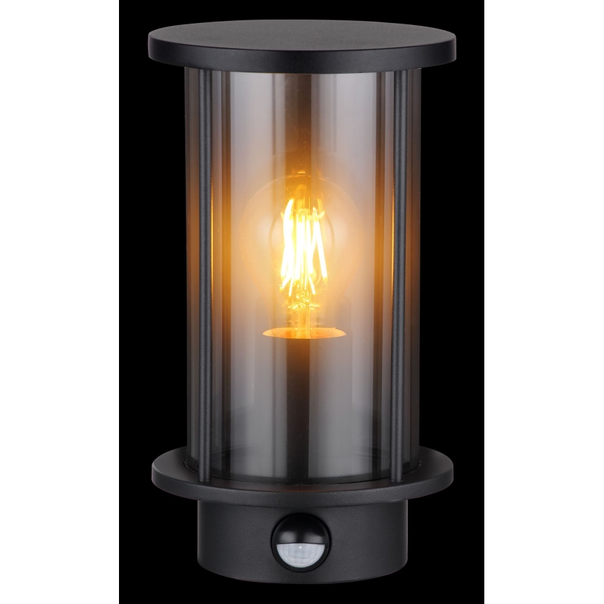 Globo - Utomhus vägglampa med sensor 1xE27/60W/230V IP54