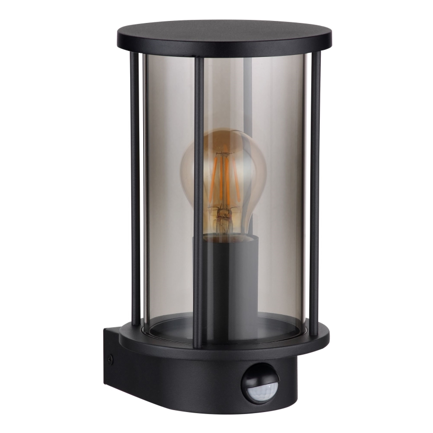Globo - Utomhus vägglampa med sensor 1xE27/60W/230V IP54