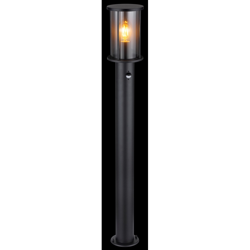Globo - Lampa med sensor för utomhusbruk 1xE27/60W/230V 100 cm IP54