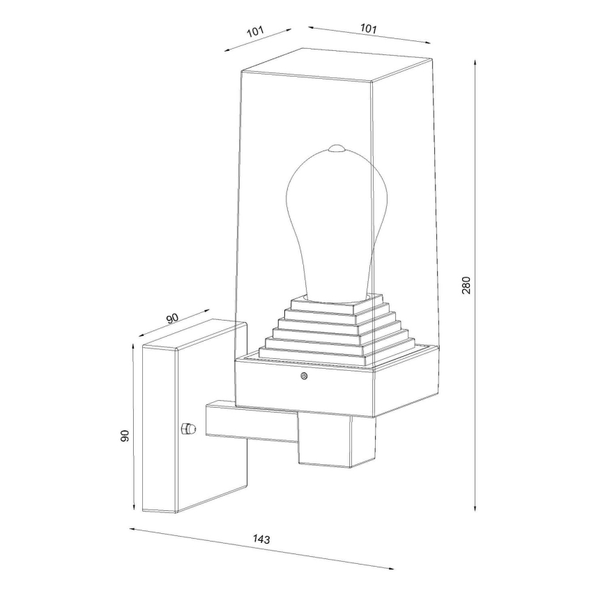 Globo - Vägglampa för utomhusbruk 1xE27/40W/230V IP44