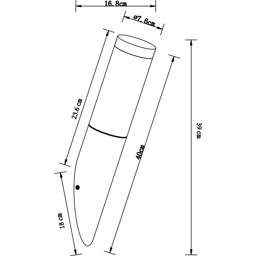 Globo - Vägglampa för utomhusbruk 1xE27/23W/230V IP44