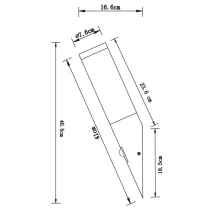 Globo - Utomhus vägglampa med sensor 1xE27/15W/230V IP44