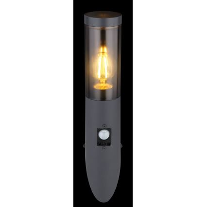 Globo - Utomhus vägglampa med sensor 1xE27/15W/230V IP44