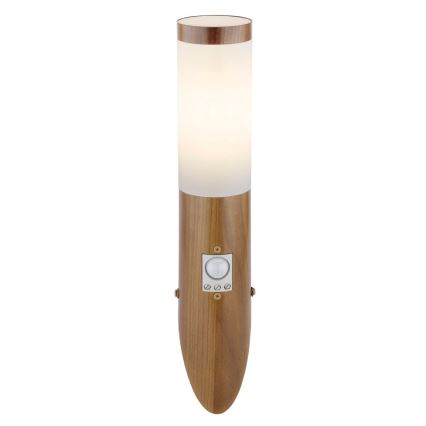Globo - Utomhus vägglampa med sensor 1xE27/15W/230V IP44